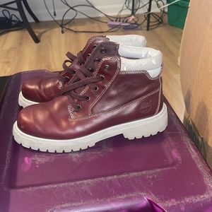 Burgundy Timberland Boots
